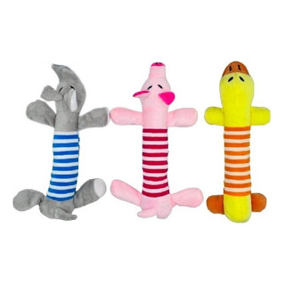 Kit 3 Pelúcias Pato Elefante Porco Com Apito Cachorro Pet Kit 3 Pelúcias Pato Elefante Porco Com Apito Cachorro Pet