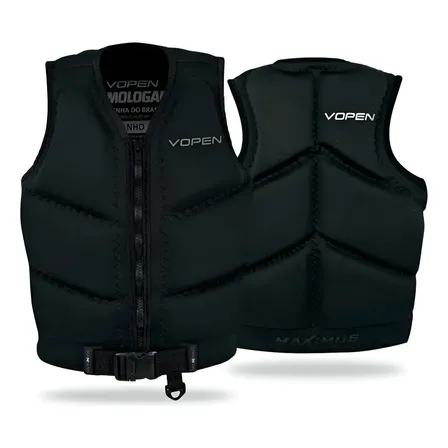 Colete Salva Vidas Neoprene Jet Ski Homologado Maximos Vopen Cor Preto Tamanho G2