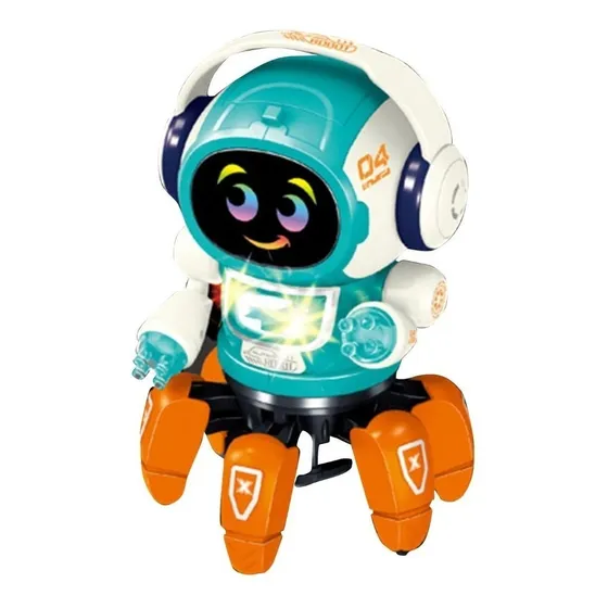 Robot Juguete Baila Octopus Música Luz Niños Bebes Zr-157 Personaje Azul-naranja Feliz