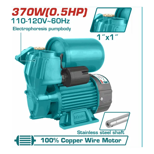 Bomba Periferica Automatica Autocebante 370w 0.5hp Total