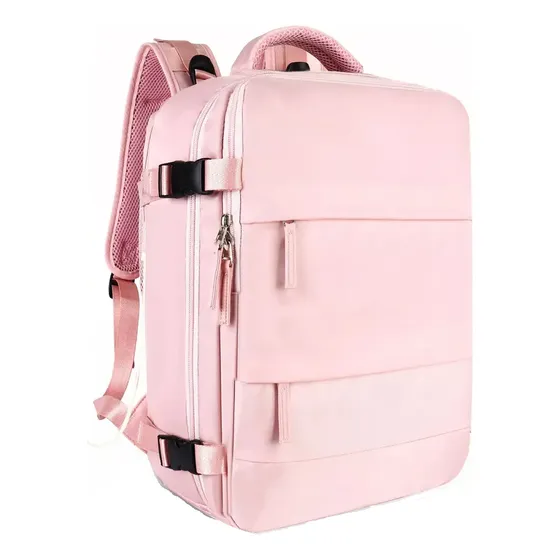 Mochila Valija Viaje Carry On Aprobada Aerolinea Avion Rosa Diseño De La Tela Lisa