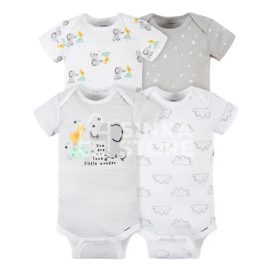Gerber Set X 4 Bodys T 0-3 Meses