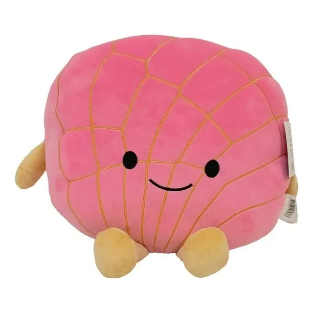 Cojín Decorativo En Forma De Concha De Fresa Rosa 45cm Rosa Liso