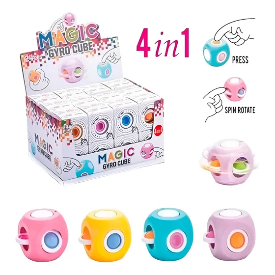 Cubo Smart Anti Stress Gira Spinner Pop It Juguete 5x5cm