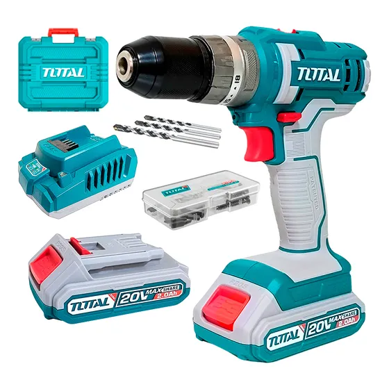 Taladro Atornillador Percutor 3/8 Total Tidli201452 20v 45nm