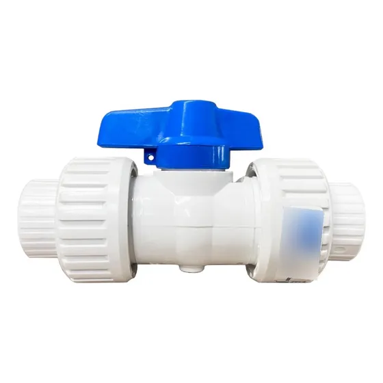 Llave De Paso Doble Union Valvula Pvc De 3/4 Pulgada Rosca
