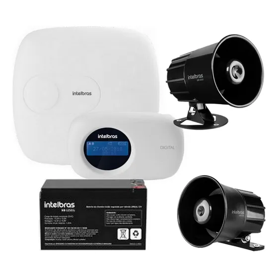Central Alarme Intelbras Amt 2018 Eg App Gprs Sirene Bateria