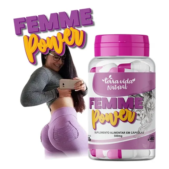 Femme Power Aumenta Bumbum, Coxas E Glúteos Pré - Hormonal Sabor Natural