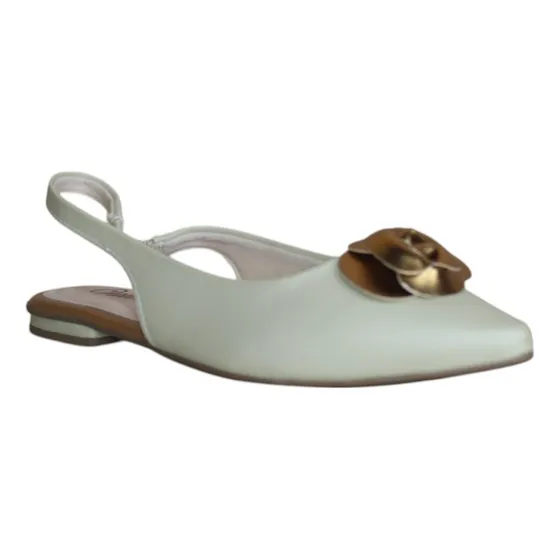 Bailarina Slingback Con Aplique De Rosa Vittoria