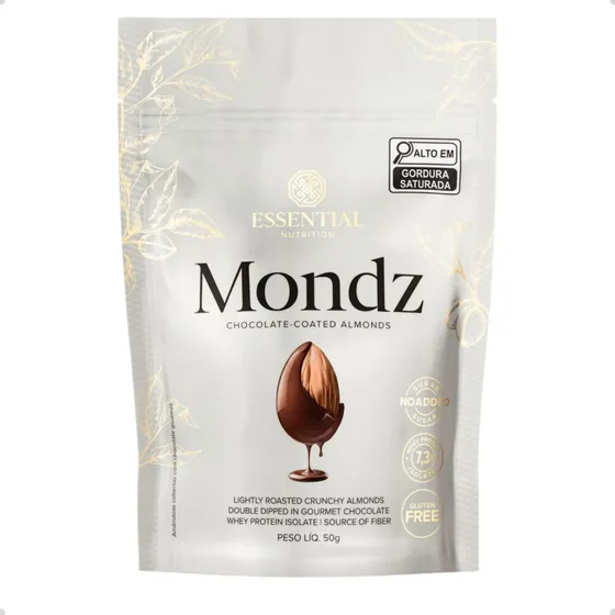 Snack Amêndoas Mondz Chocolate Whey 50g Essential Nutrition
