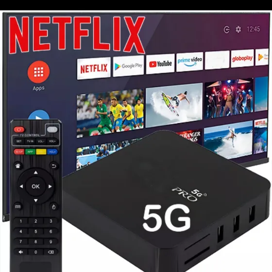 Canales Gratis Tv Box 4k Negro Estándar