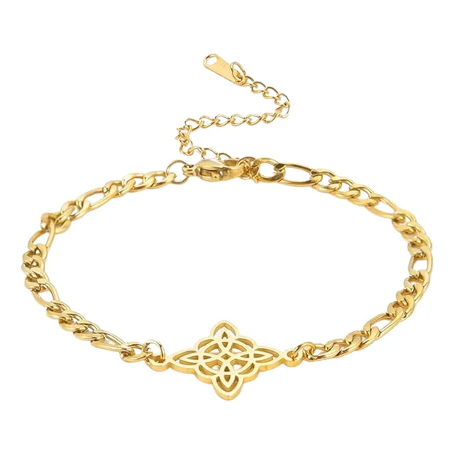 Pulsera Manilla Brazalete Amuleto Nudo De Bruja Acero Unisex
