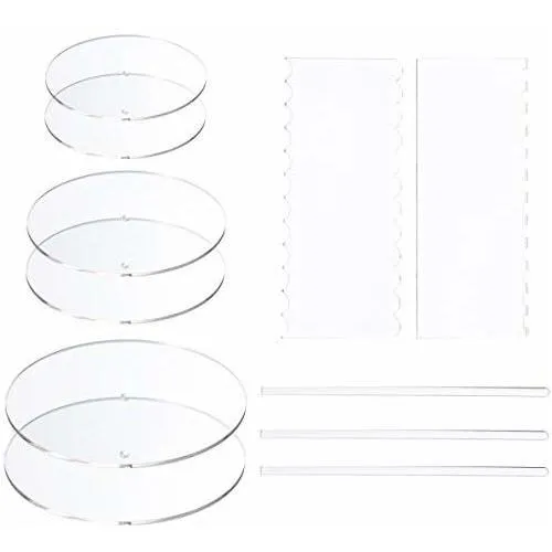 Aquiver Pastel Redonda De Acrílico Disk Set - Cake Ty6rb