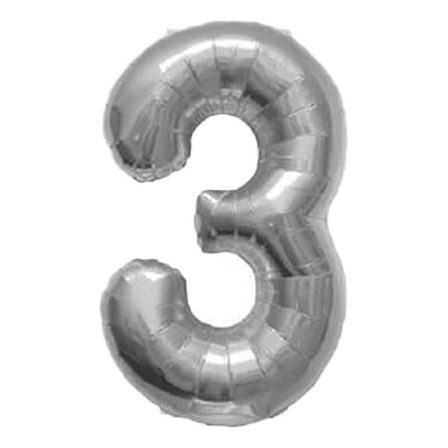 1 Globo Plateado Forma Numero Metalizado 40 Cm 1 Globo Plateado Forma Numero Metalizado 40 Cm