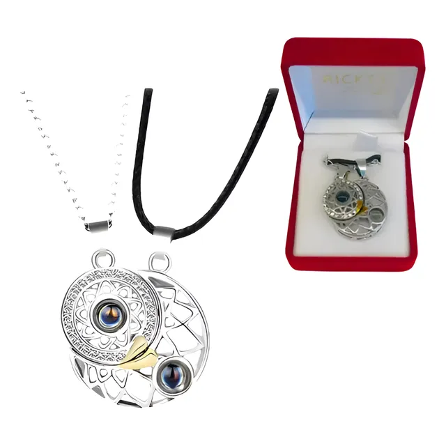 Collar Sol Y Luna Proyecta Te Amo + Regalo Estuche Pana Vip