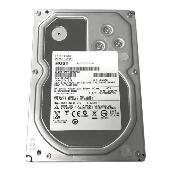Disco Duro Hitachi De 2tb. 7200 Rpm. 3.5 Sata