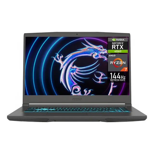 Laptop Gamer MSI Thin A15 NVIDIA GeForce RTX 4060 AMD Ryzen 7 16GB RAM 1TB SSD Windows 11 Home