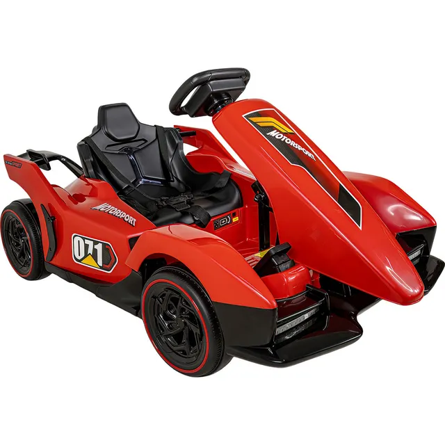 Montable Go Kart 12V Rojo Con Luces Sonido y Control Remoto Little Monkey mkz-gokartm12roj