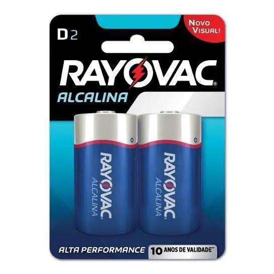 Pila Rayovac Alcalina D Cilíndrica - pack de 2 unidades