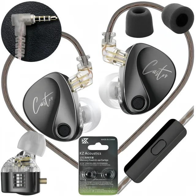 Audífonos Kz Castor Bajos Potenciados Harman Tuning Con Mic