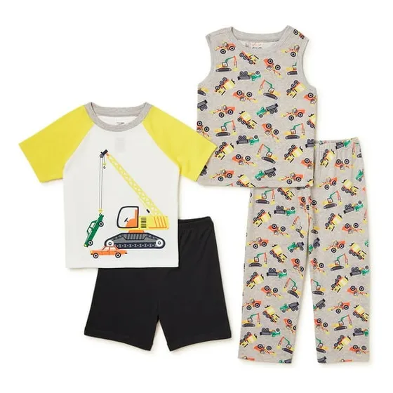 Pijamas Para Niños 4 Piezas Importadas