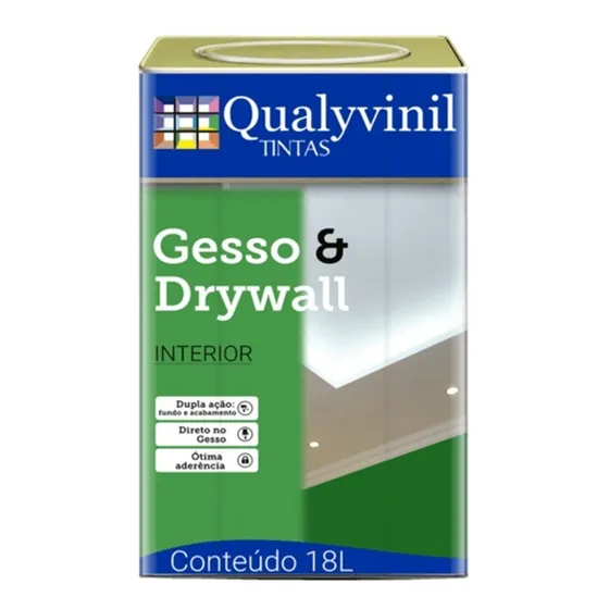 Pintura Interior Para Yeso 3.6 L Qualyvinil Con Fondo Blanca