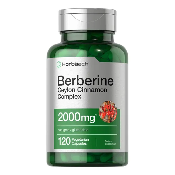 Suplemento Horbäach Berberine Plus Ceilán Canela 2000 Mg