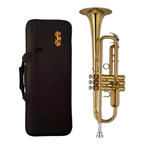 TROMPETA B Bemol - LINCOLN LWTR1401 - Dorada c- Estuche y boquilla