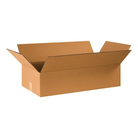 Barco Ahora Plana Caja Carton Largo Ancho Alto Kraft