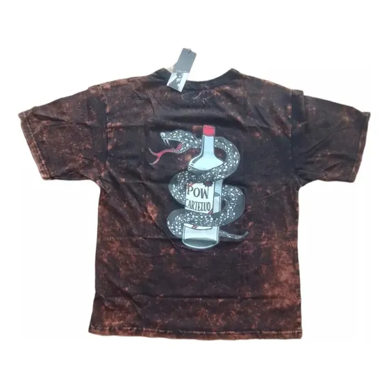 Franela Pow Oversize Carteluo Culebra Camisa Negro