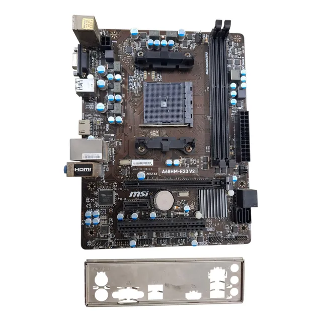 Placa Madre Msi A68hm-e33 V2 Amd Fm2+ Ddr3 Marrón Oscuro