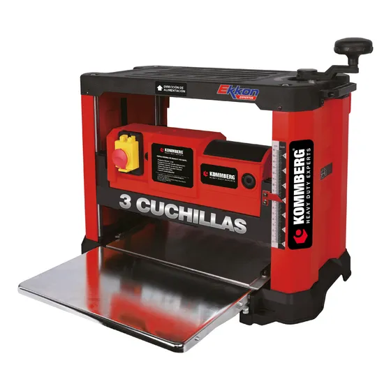 Cepilladora De Banco 330 Mm 1500 W Kommberg Carpintería 3 Cuchillas