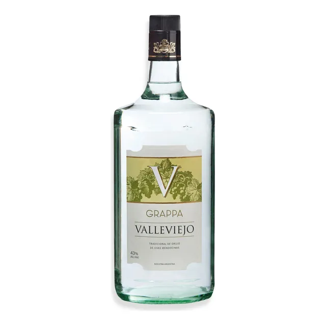 Grappa Licor Destilado Valleviejo De Orujo De Uvas 930ml