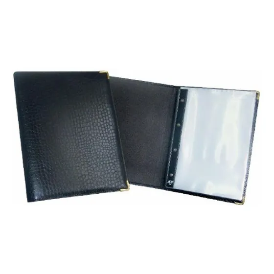 Pasta Catálogo Courvin Croco 50 Envelopes 0,12 Acp 265x345mm Cor Preto