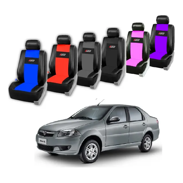 Fundas Cubre Asientos Auto Cuero Ecologico Para Fiat Siena