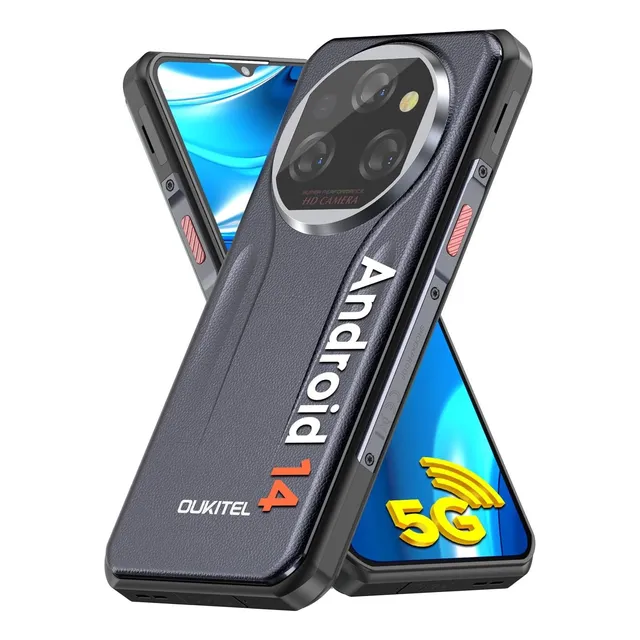 Oukitel Wp39 5g 24(6+18)+256 Gb 11000mah Teléfono Celular Inteligente Dual Sim Mtk 6100+ 6.6in Fhd+ip69k Impermeable Rugged Smartphone Face Id/64mp
