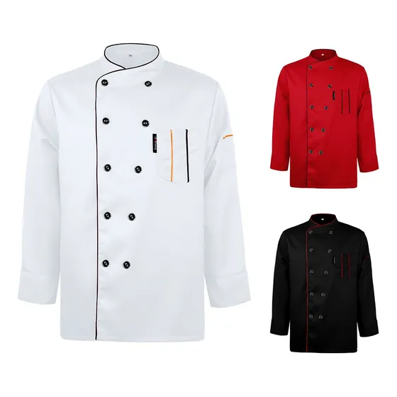 Filipina Chef Transpirable Suaveusable Manga Largas Uniforme