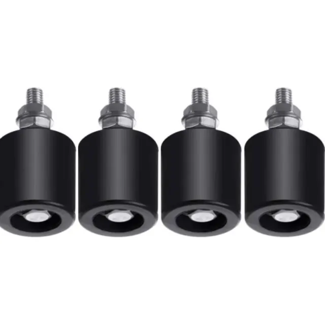 4 Rodillo Estabilizador Portón Corredizo Nylon Doble Ruleman