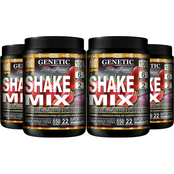 Batido Vegano Shake Mix Remplaza Comida Control Peso Genetic