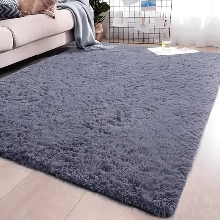 Tapete Felpudo Texfine Cinza 1x1.5m Antiderrapante Poliéster Sala Quarto Lavável