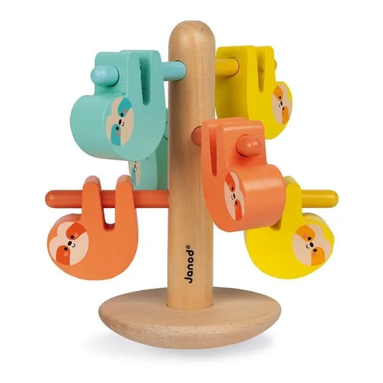 Juego De Equilibrio Y Colores Perezosos De Madera Janod