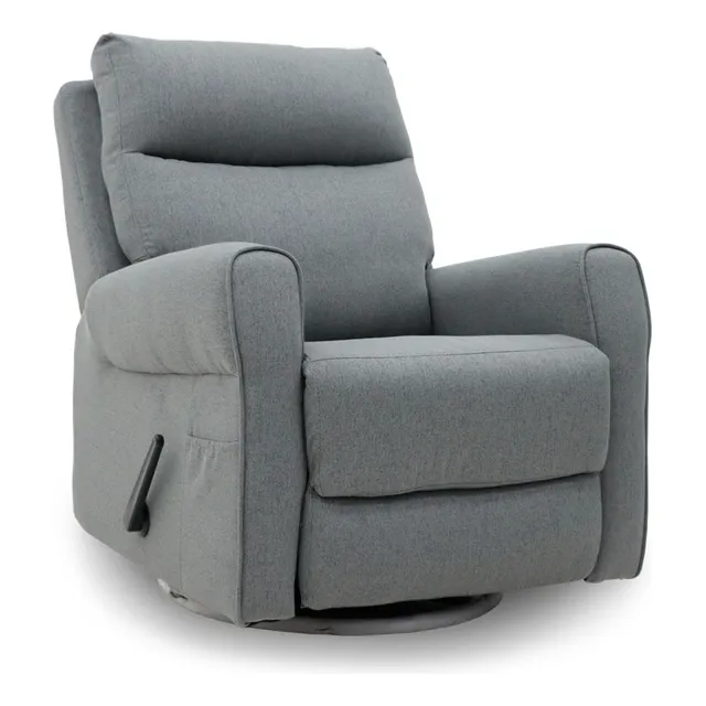 Sillon Reposet Reclinable Manual Mecedora Lactancia Maternal Color Gris Diseño De La Tela N/a
