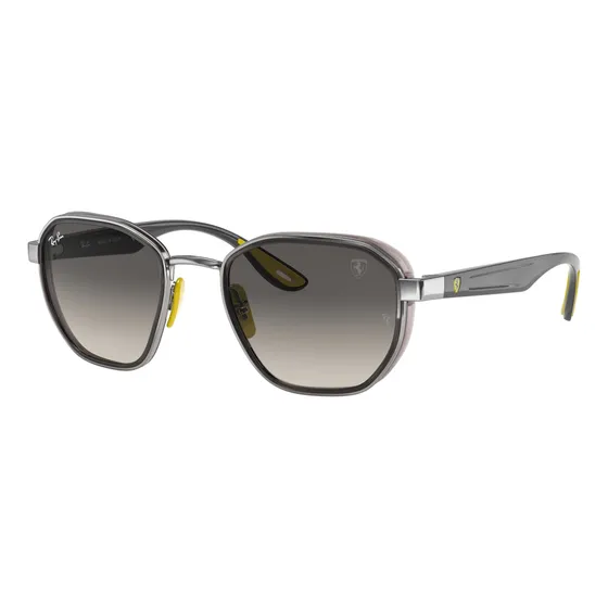 Anteojos De Sol Ray-ban Scuderia Ferrari Collection Talle Standard Armazón Polished Shiny Gunmetal Y Lente Grey