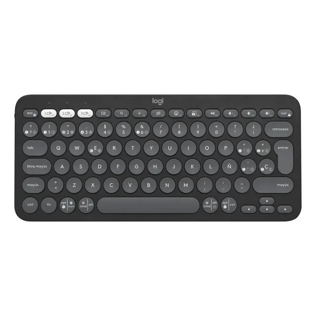 Teclado bluetooth Logitech QWERTY español color grafito