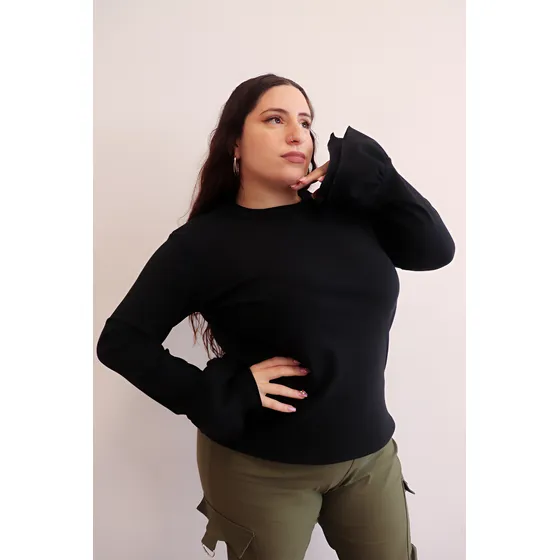 Buzo Mujer Ananá Plus Size Manga Doble Volado Talle Grande