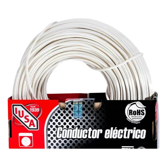 Cable Calibre 10 Thw-ls / Thhw-ls 100 M Blanco Iusa