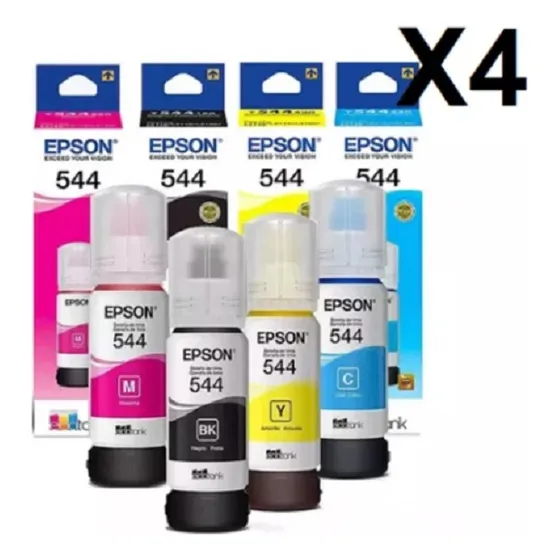 Combo Tinta Epson Original 544 L3210 L3110 L3150  L1210