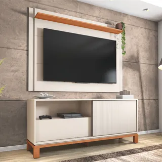 Rack Bancada Com Painel Para Tv Até 55 Polegadas Madeir/off Rack Bancada Com Painel Para Tv Até 55 Polegadas Madeir/off