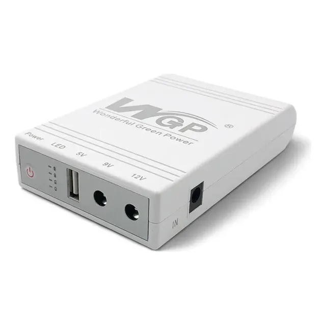 Mini Ups Wgp Para Modem De Internet 12v 9v 5v 10.000 Mah Color Blanco