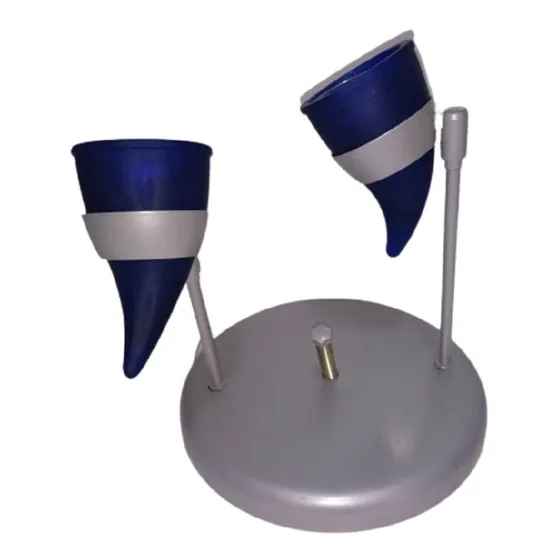 Lámpara De Techo Colgante 2 Copas Azul Rey 2 Luces Alta Gama